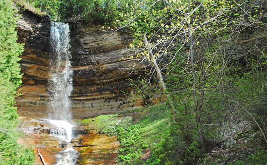 Alger Falls Waterfalls in Munising Michigan